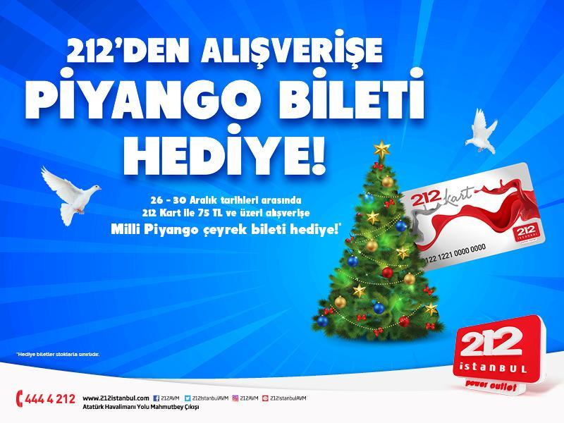 212 AVM`den Milli Piyango Bileti Hediye! 