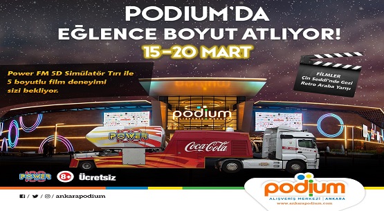 5D Simülatör Tırı Podium AVM`de 