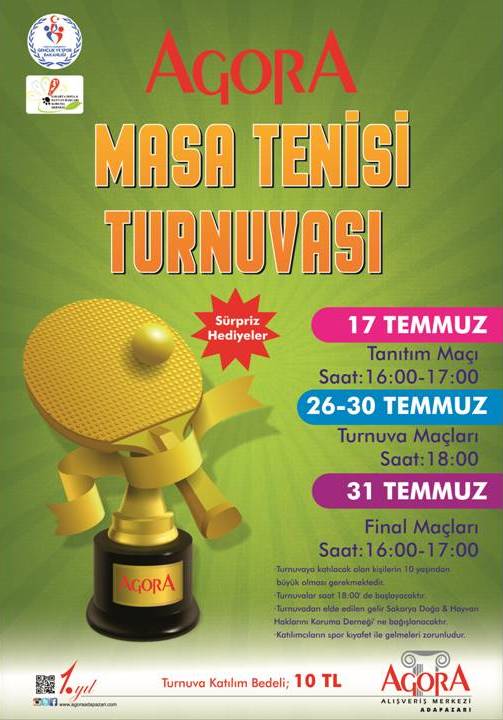 Agora AVM `de Masa Tenisi Turnuvası 