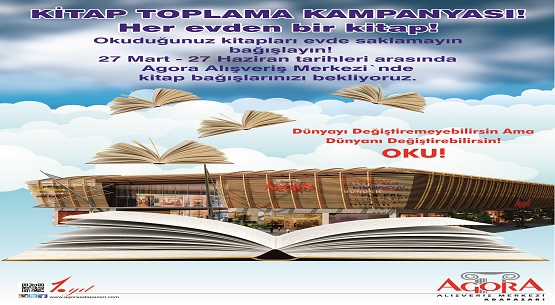 Agora AVM`den ikinci kez “Her Evden Bir Kitap Projesi” 
