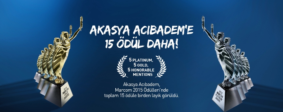 Akasya Acıbadem AVM`ye 15 Ödül Birden 