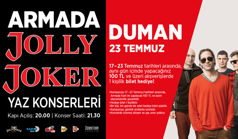Armada AVM Jolly Joker Yaz Konserlerinde Duman Sahnede 