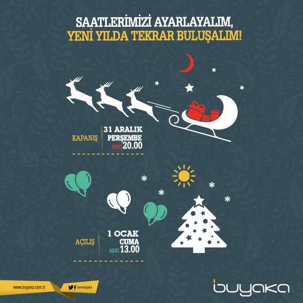 Buyaka AVM Yılbaşı Çalışma Saatleri 
