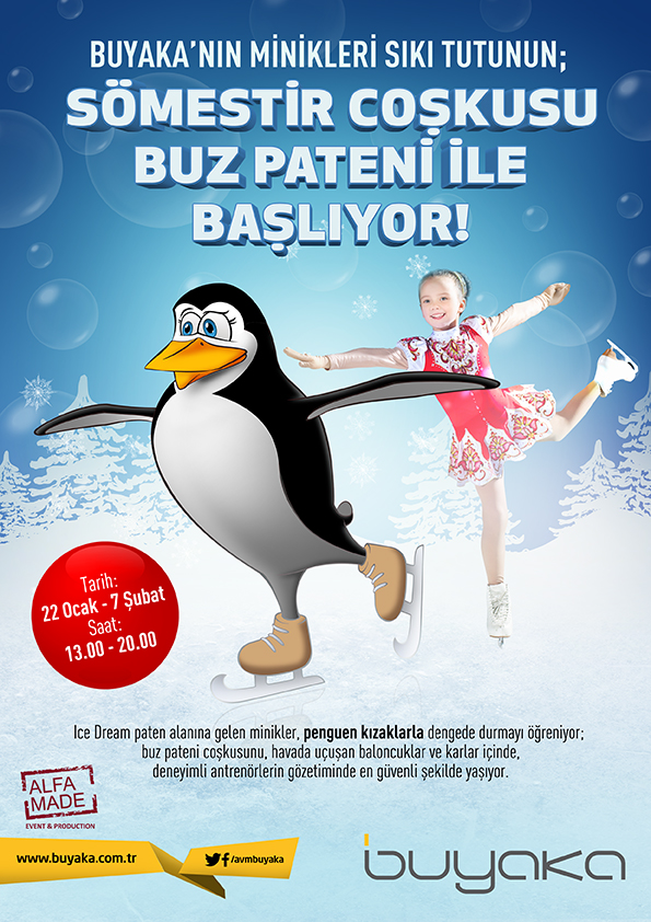 Buyaka Sömestir Tatilinde Çocukları Buz Patenine Davet Ediyor 