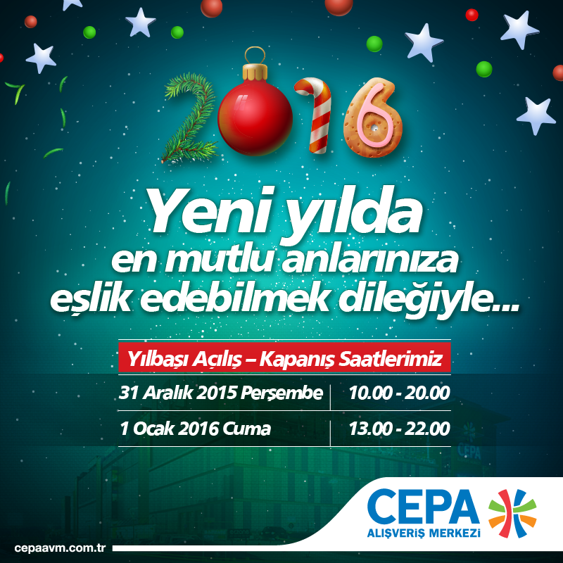 Cepa AVM Yılbaşı Çalışma Saatleri 