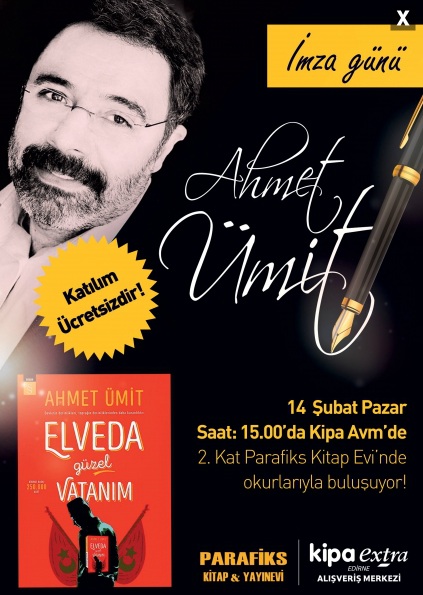 Edirne Kipa AVM `de Ahmet Ümit İmza Günü 