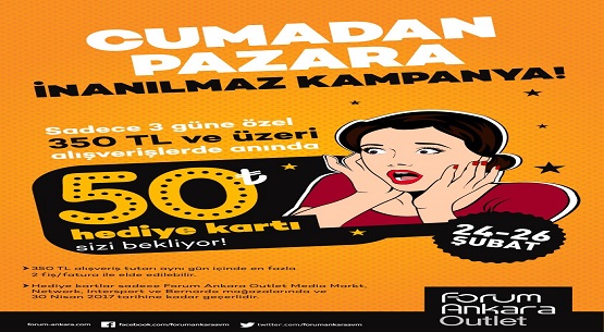 Forum Ankara Outlet, eğlenceli etkinlikler ile kazandırmaya devam ediyor