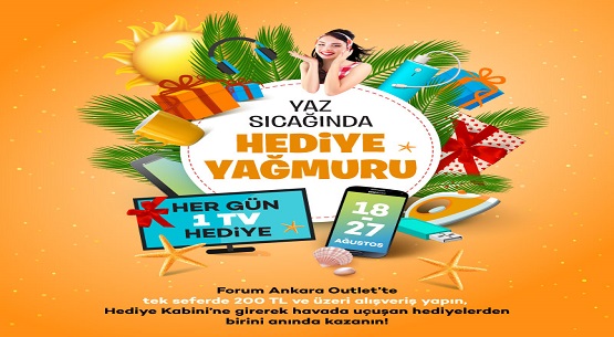 Forum Ankara Outlet`ten hediye kabini