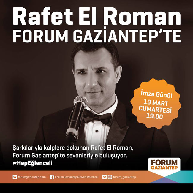 Forum Gaziantep AVM `de Rafet El Roman Hayranlarıyla Buluşuyor 
