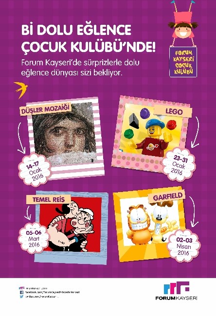Forum Kayseri Çocuk Kulübü 2016 Etkinlik Takvimi Açıklandı 