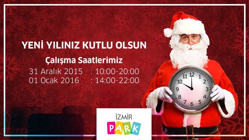 İzmir Park AVM Yılbaşı Çalışma Saatleri 