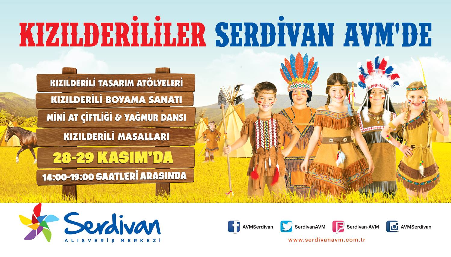Kızılderililer Serdivan AVM`de! 