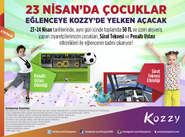 Kozzy AVM `de 23 Nisan Etkinliği 