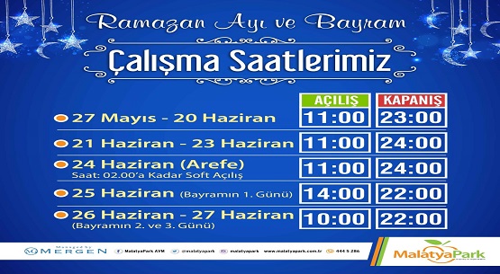 MalatyaPark`ta alışverişin süresi uzadı 
