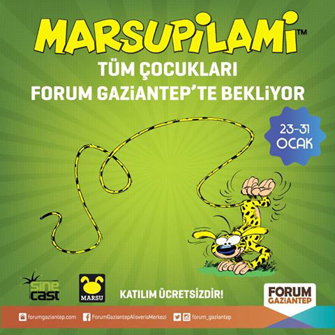 Forum Gaziantep AVM `de Marsupilami Sizi Bekliyor! 