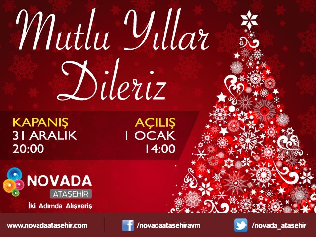 Novada Atasehir Yılbaşı Çalışma Saatleri