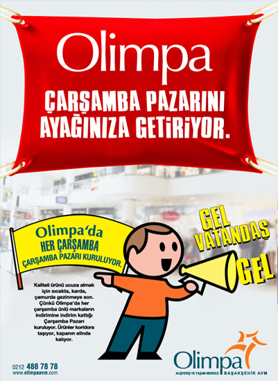 Olimpa AVM `de Çarşamba Pazarı 