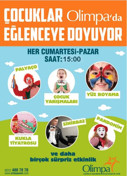 Olimpa AVM `de Çocuk Etkinlikleri 