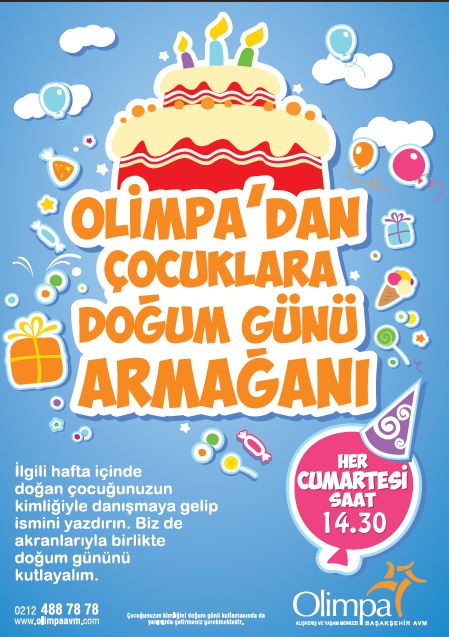 Olimpa AVM `den Çocuklara Doğum Günü Partisi 