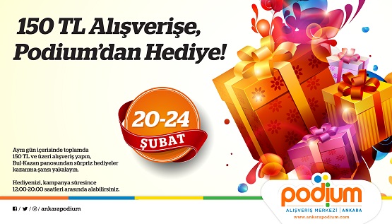Podium Ankara Bul - Kazan`la alışverişlere keyif katacak 