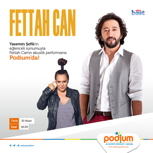 Podium AVM `de Fettah Can Mini Konser ve İmza Günü 