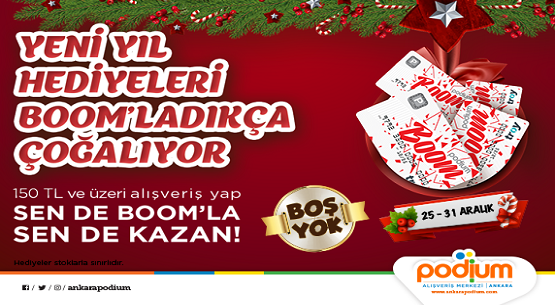 Podium`da sen de Boomla sen de kazan 