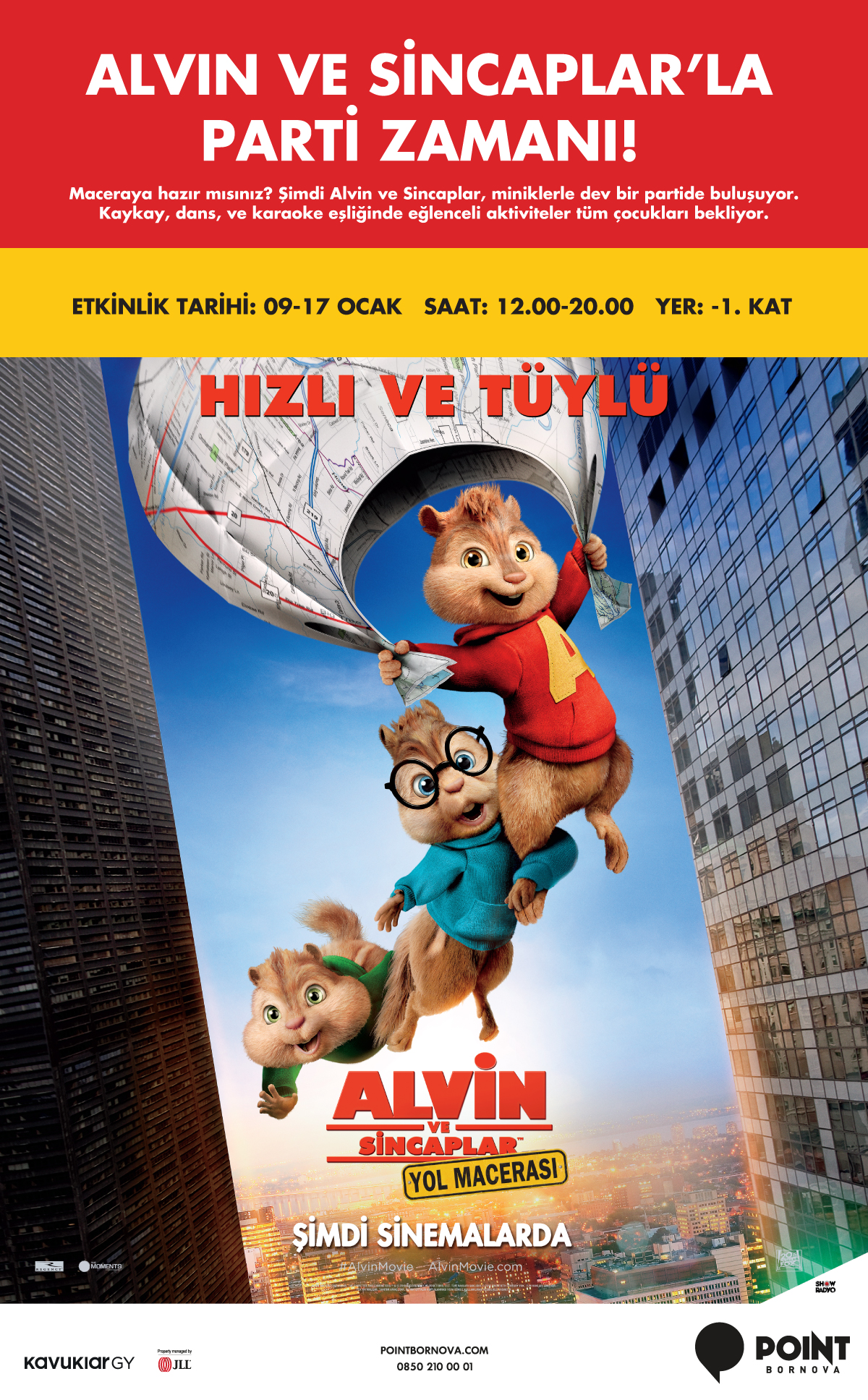 Point Bornova AVM `de Alvin ve Sincaplar `la Parti Zamanı 