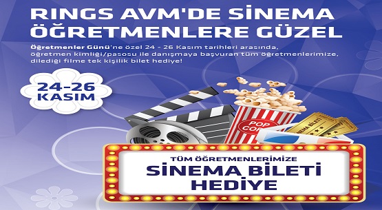Rings AVM’den öğretmenlerimize sinema bileti 