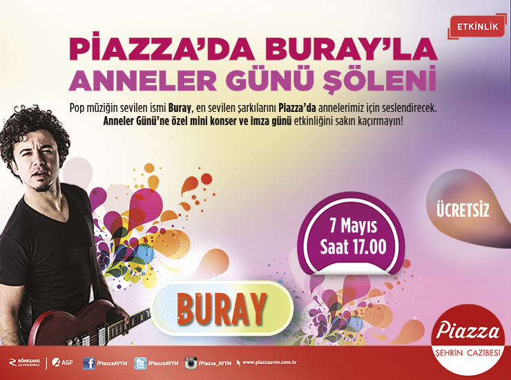 Samsun Piazza AVM `de Buray Mini Konser ve İmza Günü 