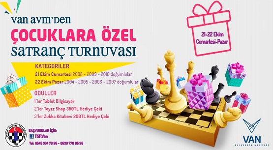 Van AVM’de satranç turnuvası heyecanı var 