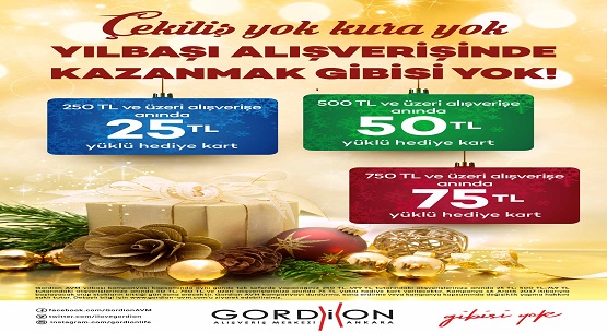 Yılbaşının kazandıran adresi Gordion 