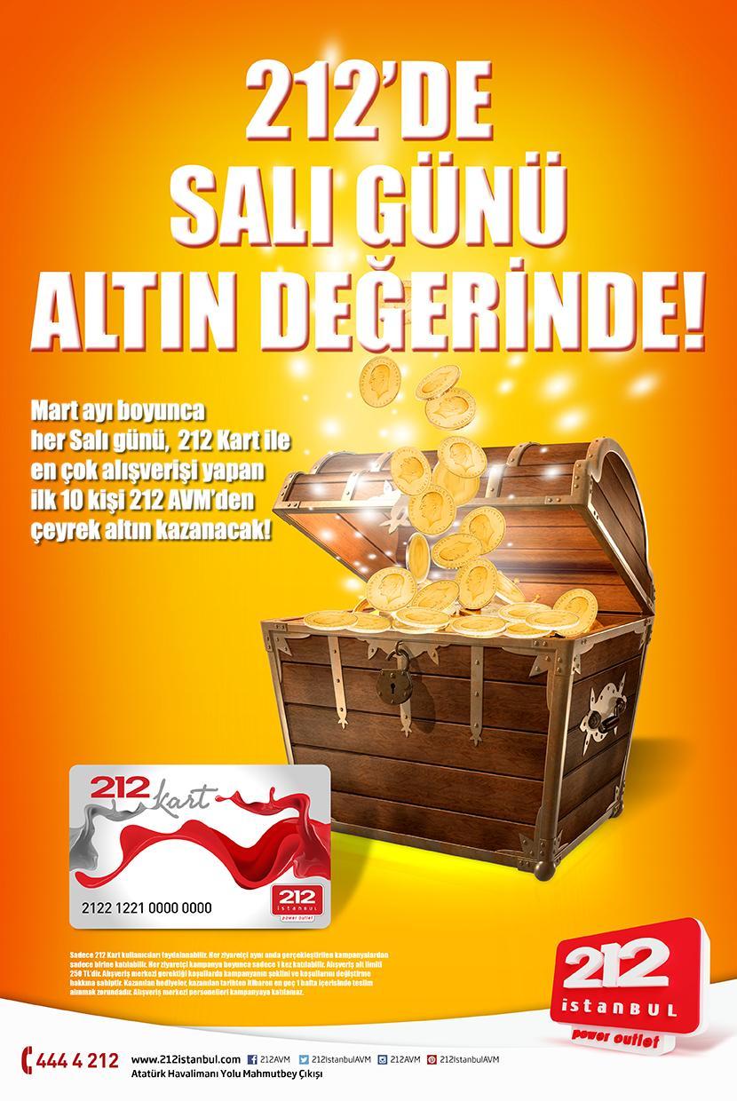 212 AVM de Çeyrek Altın Kampanyası 