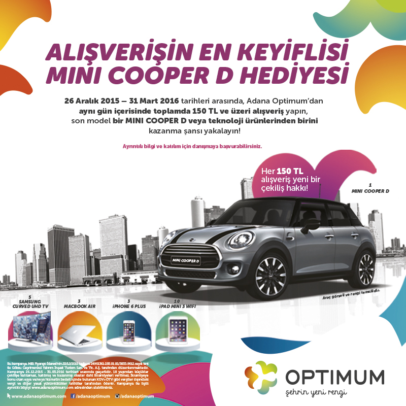 Adana Optimum AVM Mini Cooper D Kampanyası