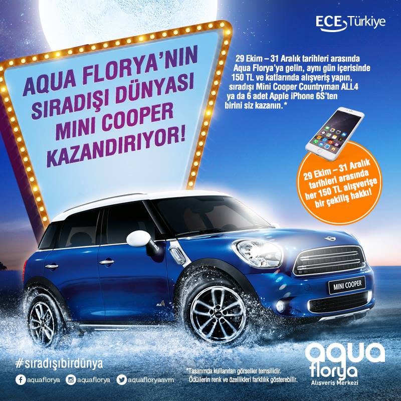 Aqua Florya Mini Cooper kazandırıyor!