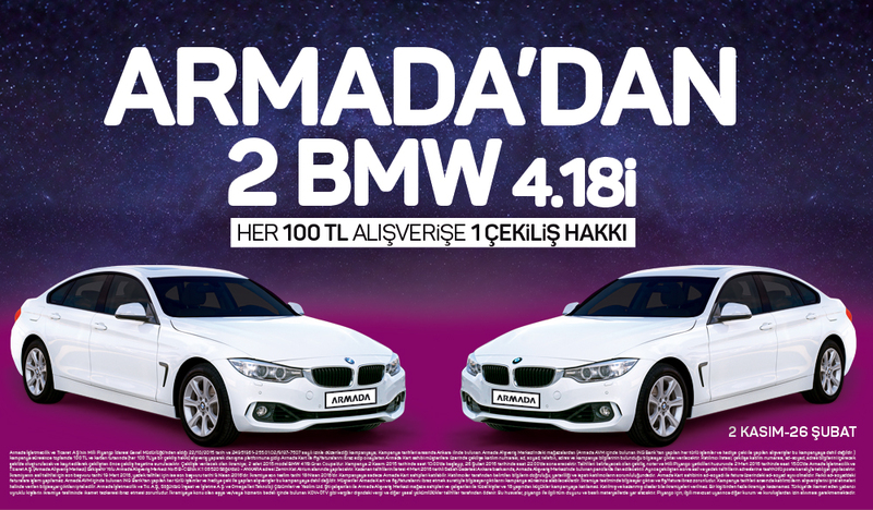 Armada AVM `den 2 BMW Araba Kampanyası 26 Şubat ta Sona Eriyor