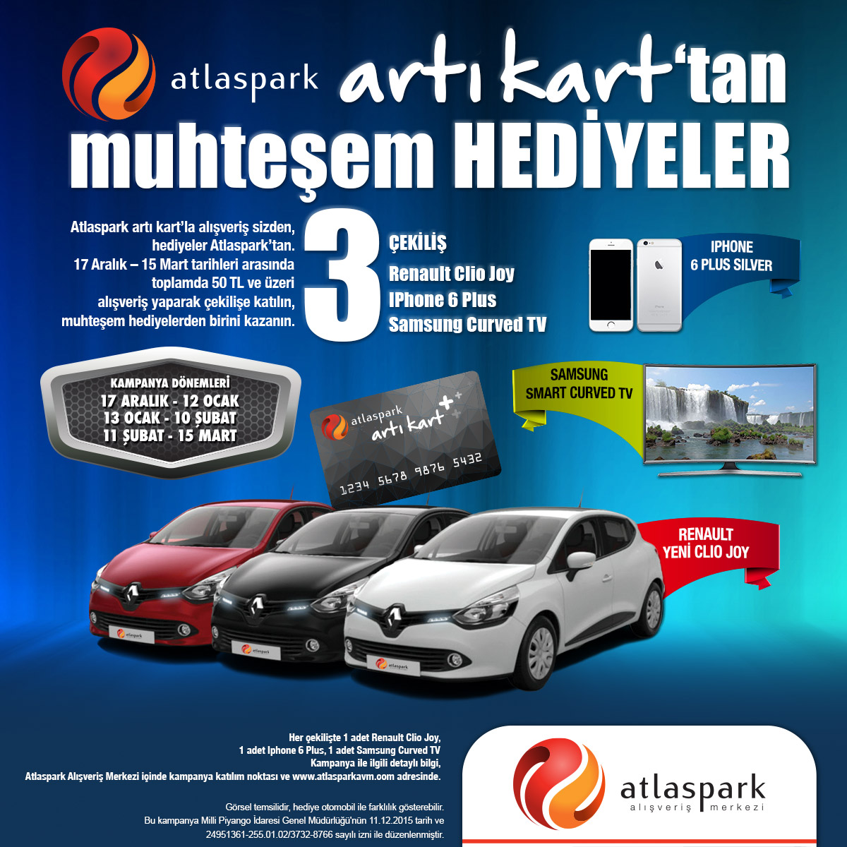 AtlasPark Artı Kart `tan Muhteşem Hediyeler 