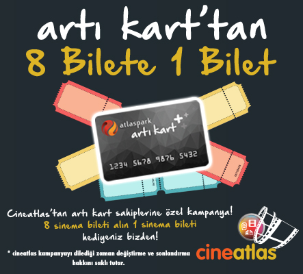 AtlasPark CineAtlas `tan Artı Kart Sahiplerine Büyük Kampanya 