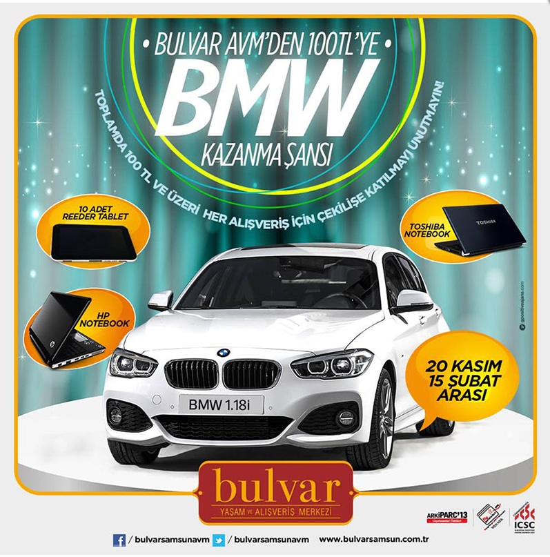 Bulvar Samsun AVM `den BMW Kazanma Şansı