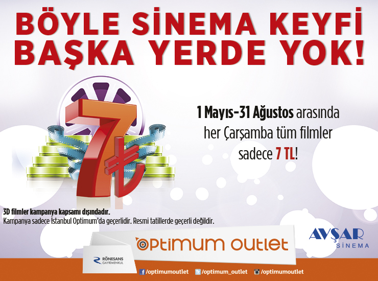 İstanbul Optimum AVM `den Sinema Kampanyası