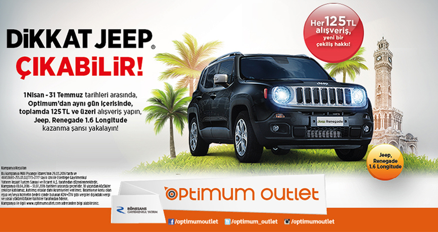 İzmir Optimum AVM `den Jeep Renegade Kampanyası