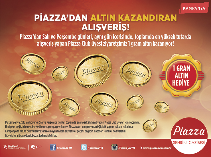 Kahramanmaraş Piazza AVM Altın Kampanyası