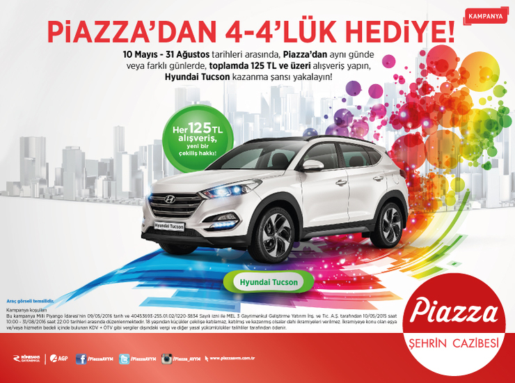 Kahramanmaraş Piazza AVM `den 4-4`lük Hediye