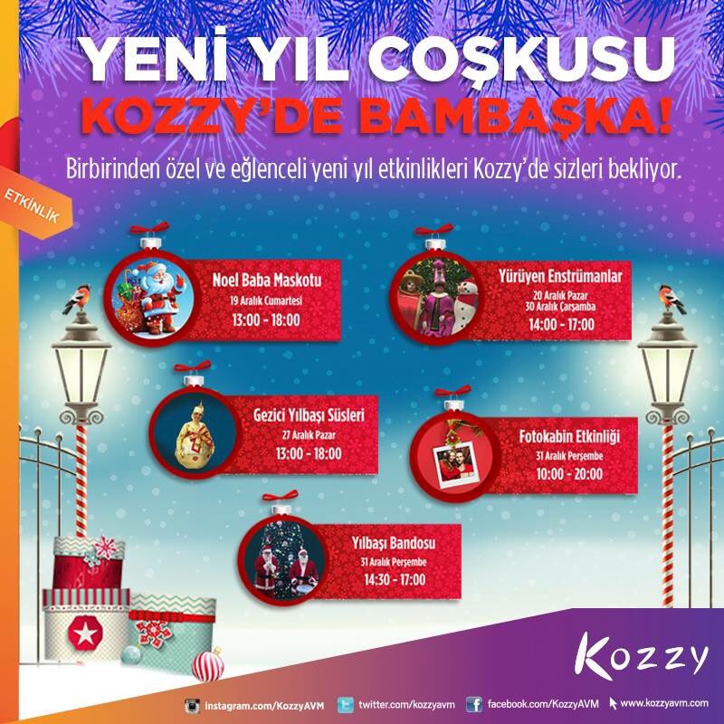 Kozzy AVM `de Yılbaşı Coşkusu Bir Başka Güzel 