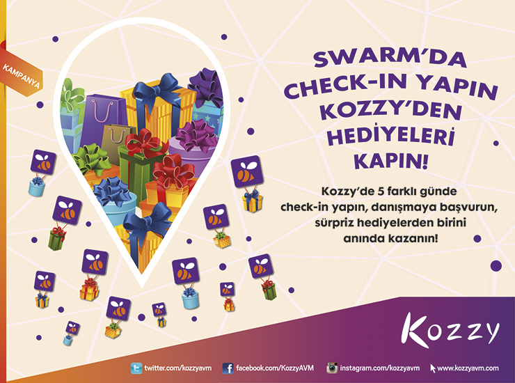 Kozzy AVM `den Check-In Kampanyası 