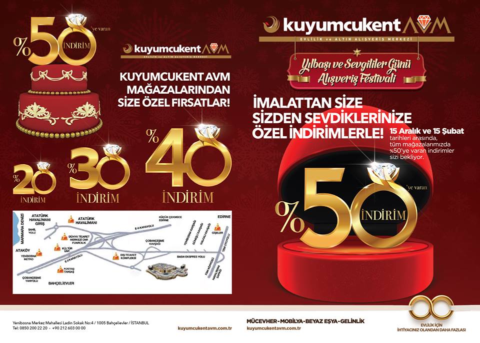 Kuyumcukent AVM `den Altın Alışverişlerinde İndirim 