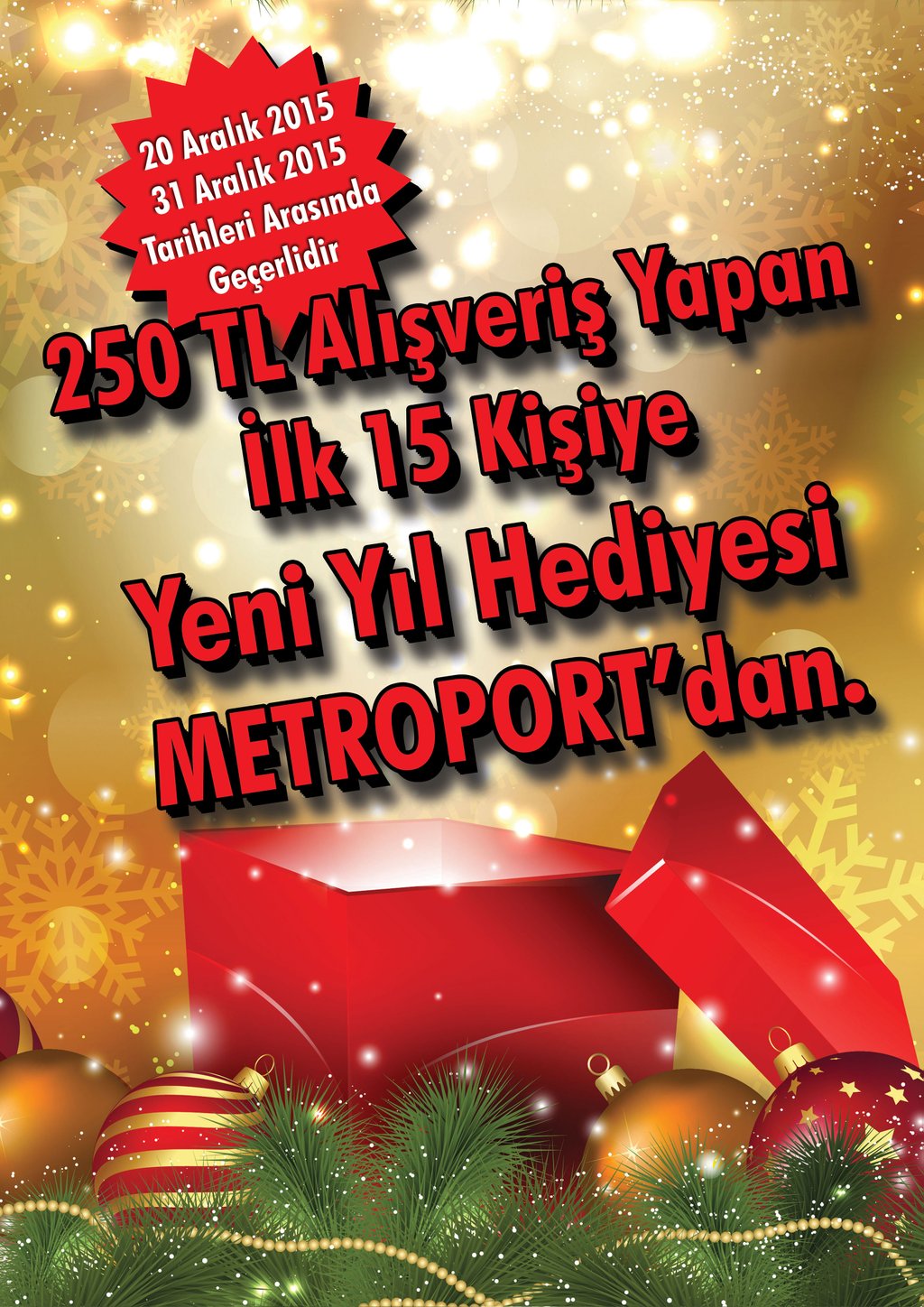 MetroPort AVM `de Yeni Yıl Hediyeniz Hazır