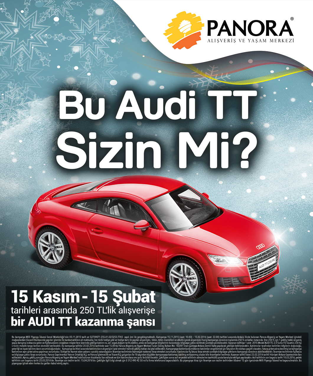 Panora AVM `den Audi TT  Çekilişi