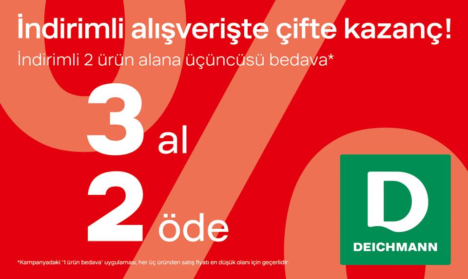 Pelican Mall AVM Deichmann Ayakkabı `da 3 Al 2 Öde