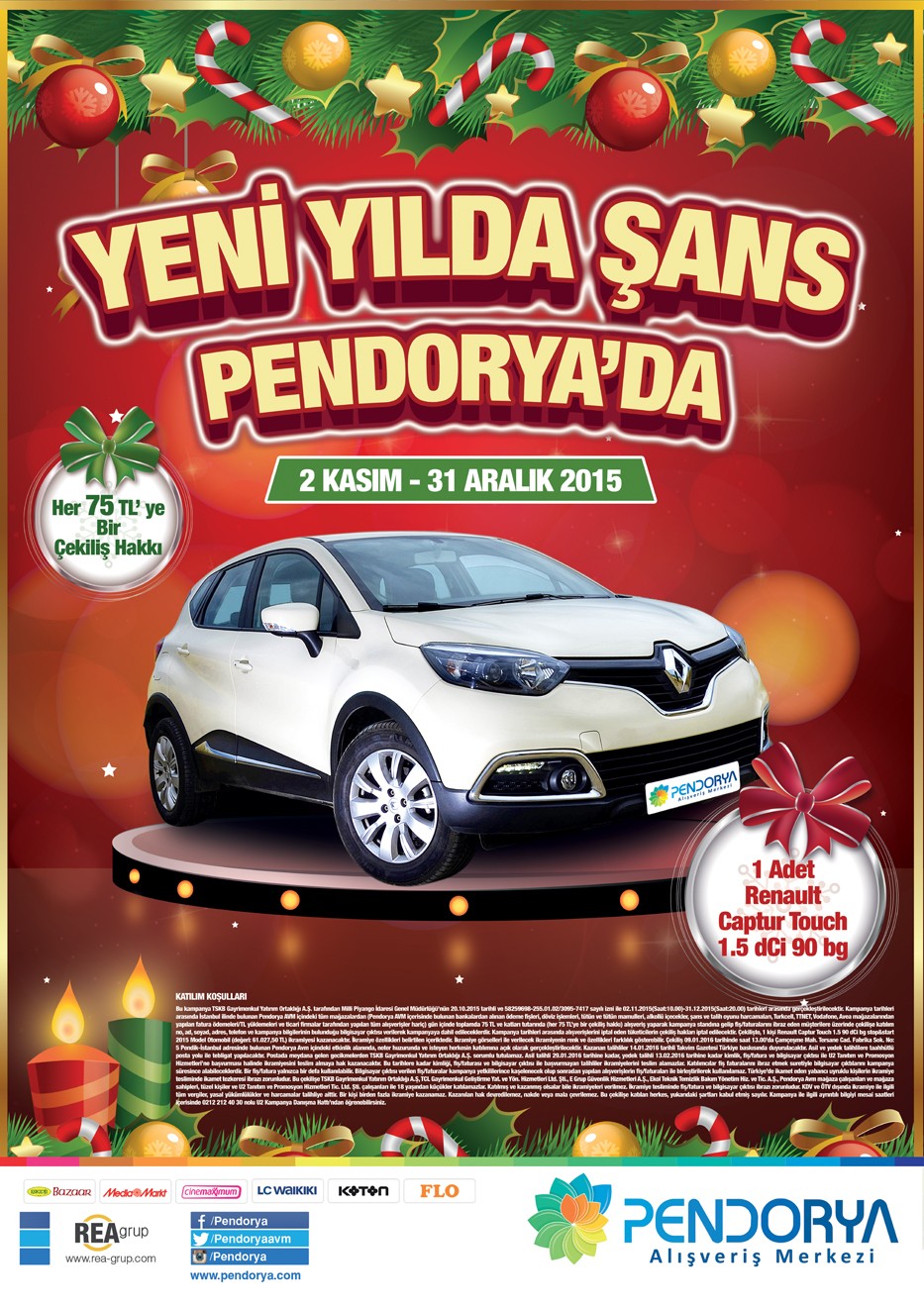 Pendorya AVM `den Renault Captur Çekilişi