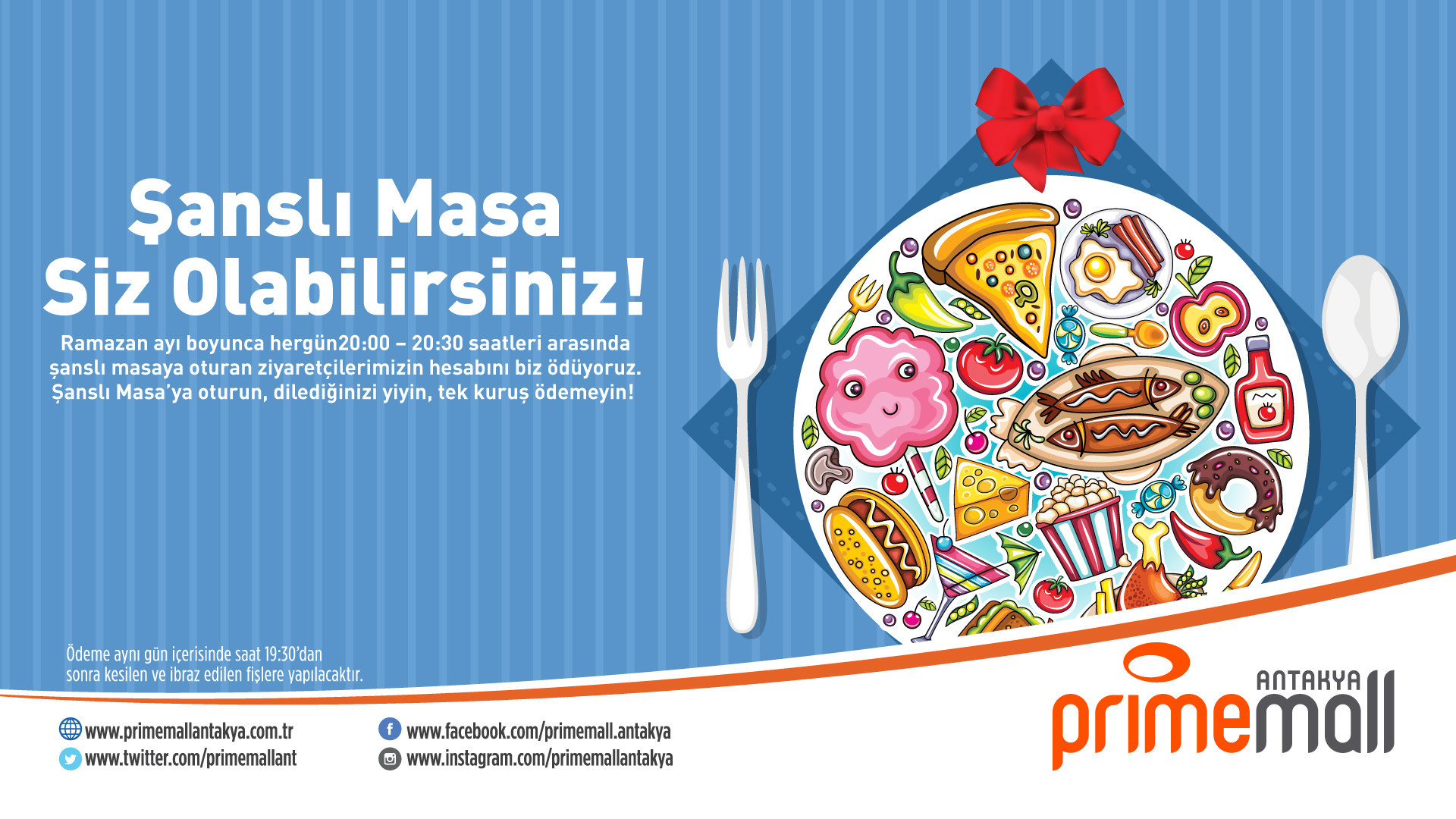 Primall Antakya AVM `de Şanslı Masa Siz Olun
